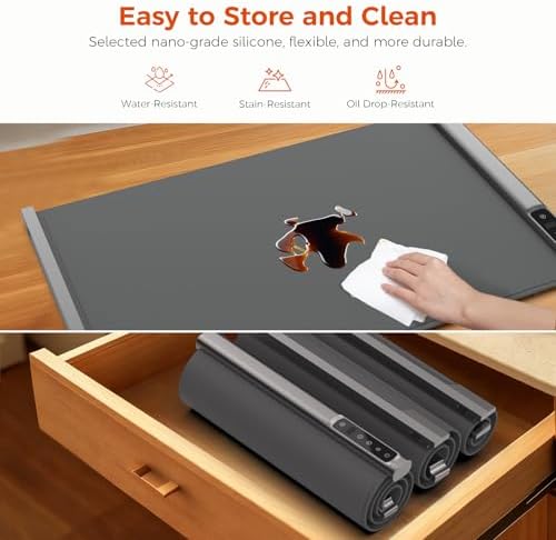 2-Piece Expandable Food Warming Mat, 42"x16", Gray - Image 5