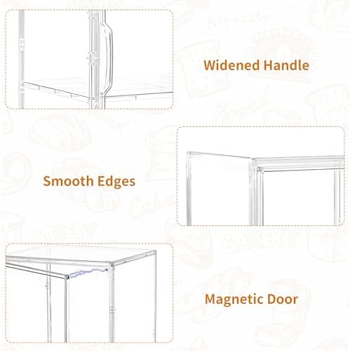 Bakery Display Case, 3 Layer Clear Acrylic Pastry Display Case, 1 Pack - Image 5