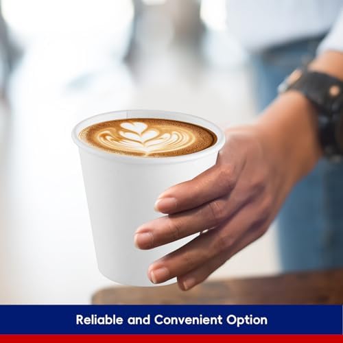 JOLLY CHEF 300 Pack Disposable Paper Coffee Cups 8 oz - Image 6