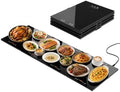 Electric Warming Tray 47"x 15" Extra-Long Warming Mat for Food with Independent Temp&Timer Control 4-in-1 Modular Food Warmers for Parties Buffet-Glass Food Warming Mat, Kitchen Gifts for Mom Hosts by Unknown