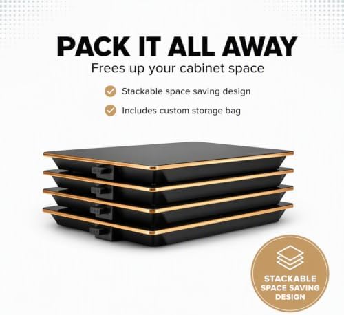 Alpha Living GW-P4 Food Warming Mat – Tempered Glass Top Warming Tray Food Warmers for Parties Buffet – 3 Heat Settings – Child Lock and Timer Functions – Anti-Slip Feet - Image 5