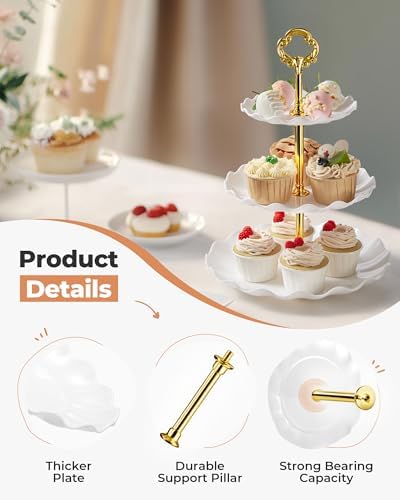 Kootek 10pcs Cupcake Stand Dessert Table Display Set Serving Tray for Party - Image 2