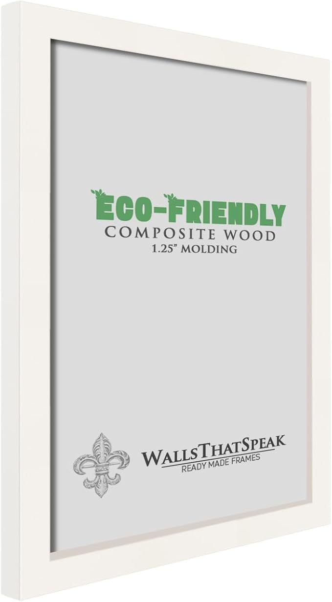 wallsthatspeak 21x28 White Picture Frame for Puzzles Posters Photos or Artwork