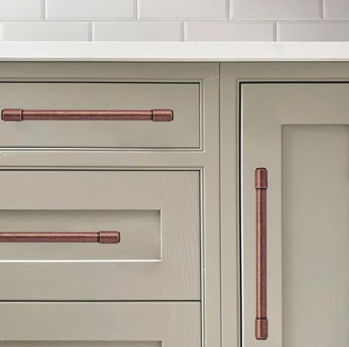 khtumeware 2 Pack 5 Inch(128mm) Antique Copper Cabinet pulls Kitchen Cabinet Handles Kitchen Cabinet Hardware for Cupboard Drawer Handles Dresser Pulls