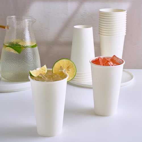 JOLLY CHEF Disposable Coffee Cups and Plates, Printed Paper Plates 8in 280 Count, 16 oz Paper Cups 210 Pack Hot/Cold Beverage Cups for Water - Image 4