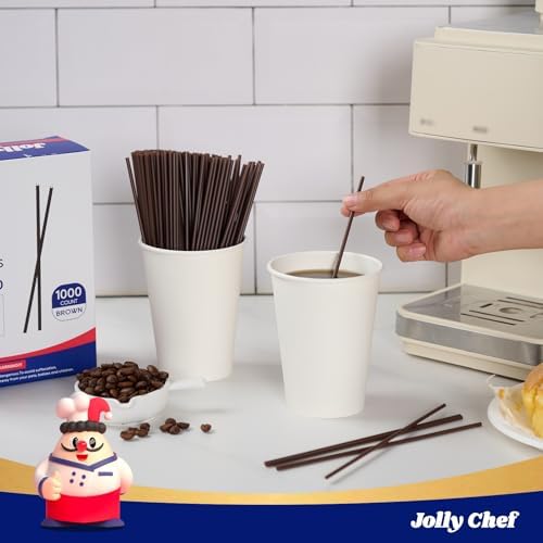 JOLLY CHEF 1000 Count Coffee Stirrers 7 inch - Image 6