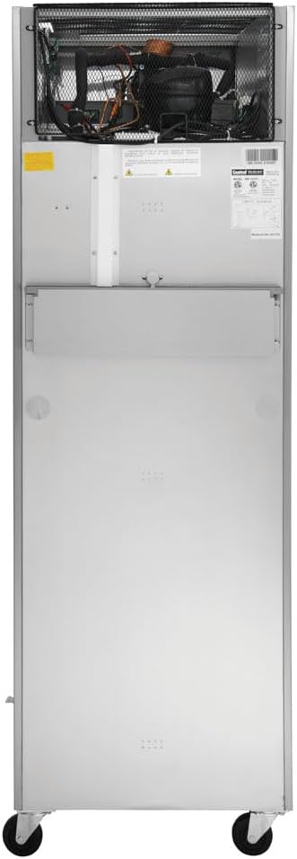 Commercial One Door Reach-In Refrigerator, Stainless Steel Exterior and Interior, Top Mount Compressor, 23 Cubic Ft, 27" Wide Refrigerator for Restaurants, 120V