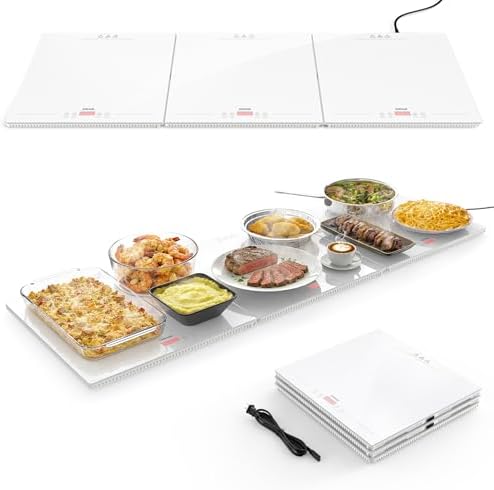 ODSD Food Warmers for Parties Buffet, 47"x15" Extra-Long Food Warming Tray by ODSD