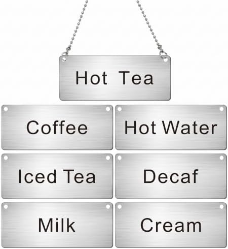 Hicarer 5 Pcs Stainless Steel Chain Signs 3-1/2 x 1-3/8 by Hicarer