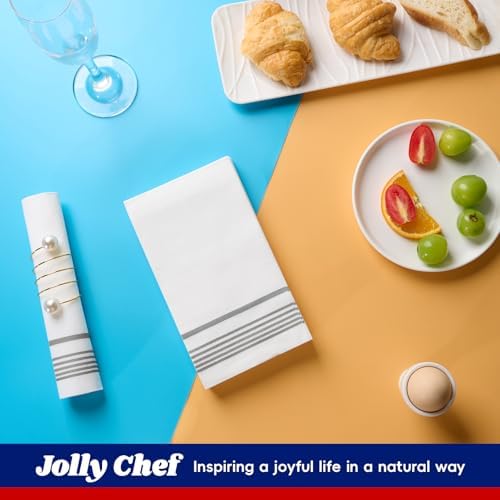 600 Silver Disposable 3 Ply Paper Dinner Napkins, Guest Hand Towels - Image 7