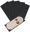 5Pcs 1 Page Leather Restaurant Menu Covers Holders 4.25" X 11" by FL