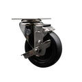 Service Caster Brand Replacement Caster for Uline Caster H-7444SWB - Stainless Steel Swivel Top Plate Caster with 4 Inch Polyolefin Wheel and Top Lock Brake - Fits Carts and Platform Trucks H-5546