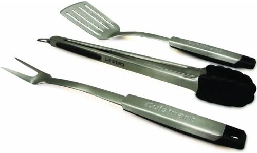 Cuisinart CGS-333 Professional Grill Tool Set (3-Piece),Black and Stainless Steel by Cuisinart
