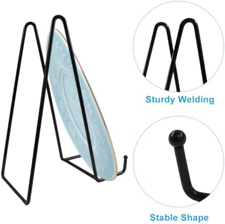 10 Inch Black Plate Stands, Metal Display Stand, 2 Pcs - Image 4