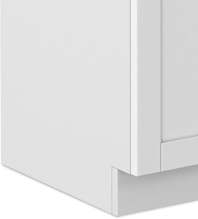 SIMPLIHOME Hennessy All-in-One 24 inch Wide Utility Sink and Laundry Cabinet in Pure White Finish, Transitional ABS Sink Cabinet for Laundry Rooms with High-Arch Chrome Faucet and Pull-Out Spray
