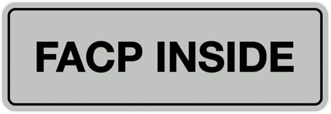 Signs ByLITA Standard FACP Inside Sign | Fire Safety Signage (Lt Gray) - Large 1 Pack