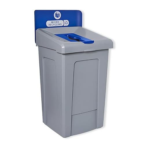 33-Gallon Mixed Recycling Station with Lid, Polypropylene, 99 Gallons, Set of 3, Reinforced Bottom, Ideal for Home, School, Hotel, Bar, Kitchen