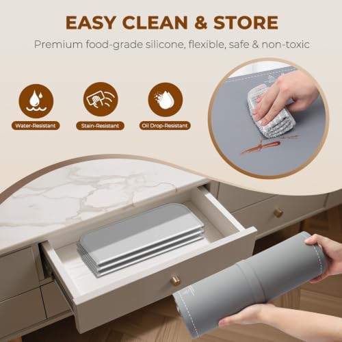Homelove Warming Mat for Food - 7 Temps, 8H Timer, for Buffets Party Grey - Image 6