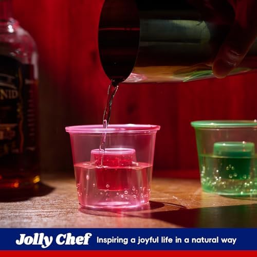 JOLLY CHEF 500 Disposable Bomber Cups, Color Plastic Bomber Shot Glasses,Highly Durable and Reusable Shot Cups Perfect for Wedding, Thanksgiving, Halloween, Christmas Party (Pack of 2) - Image 4