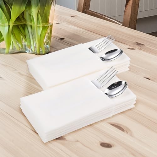 200 Pack Disposable Guest Towels, Linen Feel Hand Napkins for Parties - Image 5