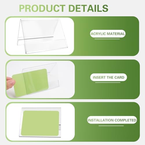 10 PCS Acrylic Table Tent Signs with 20 PCS Cards, Coffee & Tea Beverage Display Set, for Party Buffet Restaurant Banquet Wedding Indoor Outdoor - Image 3