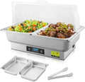 Electric Chafing Dish Buffet Server Set with Button Panel Control by THXSUN