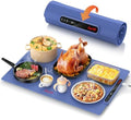 Laudlife Electric Warming Mat for Food, Roll-Up Silicone Heating Pad with 7 Adjustable Tempmaster Levels, Foldable Warming Tray for Countertop,Buffet Party, Kitchen & Home, Child Lock, Dark Bule by WelcometoLaudlife