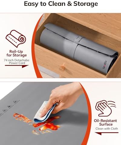 Electric Warming Mat 24x16, Foldable Food Warmer for Parties - Image 5