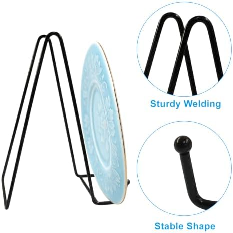 2 Pcs 8 Inch Black Plate Stands for Display - Image 4