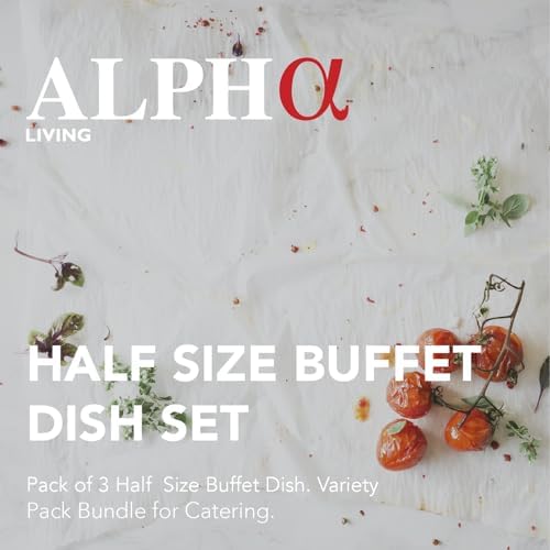 Alpha Living 3-Pack Disposable Chafing Dish Buffet Set with Fuel Cans - Image 2