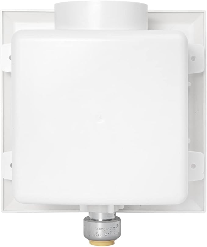 EFIELD Dishwasher Outlet Box, Push-fit Pre-Assembled,1/2-Inch Push-Fit Connection with Installed 1/4-Turn Stop Angle Valve, Stainless Steel Water Hammer Arrestor,(DW015)