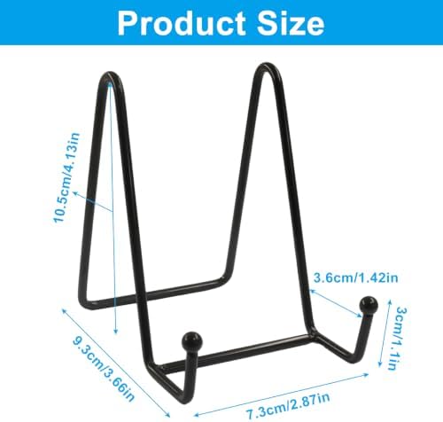 4.5 Inch Black Plate Stands, 2 Pcs, Metal Display Stand - Image 3