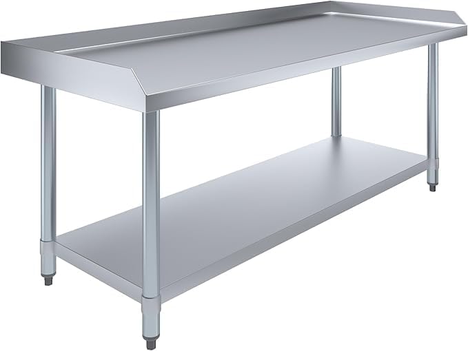Stainless Steel Equipment Stand with Undershelf – Commercial Grade, NSF Certified | Heavy Duty Table for Restaurant Equipment | (24" Width x 60" Length)