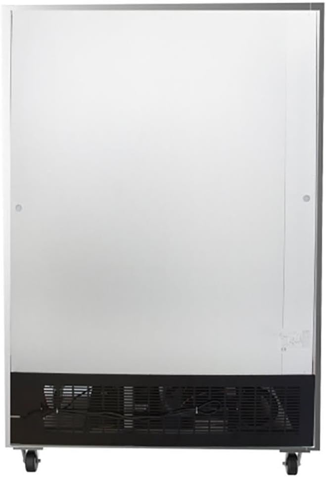Pemberly Row 2-Door LED Stainless Steel Reach-in Refrigerator Cooler in Silver