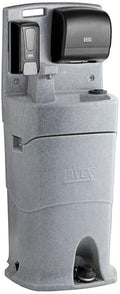 Mobile Hand Wash Station, 16 Gallon Tank, Foot Pedal Operation, with Soap and Paper Towel Dispensers, Gray