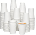 JOLLY CHEF 300 Pack Disposable Paper Coffee Cups 12 oz White Hot Paper Cups by JOLLYCHEF