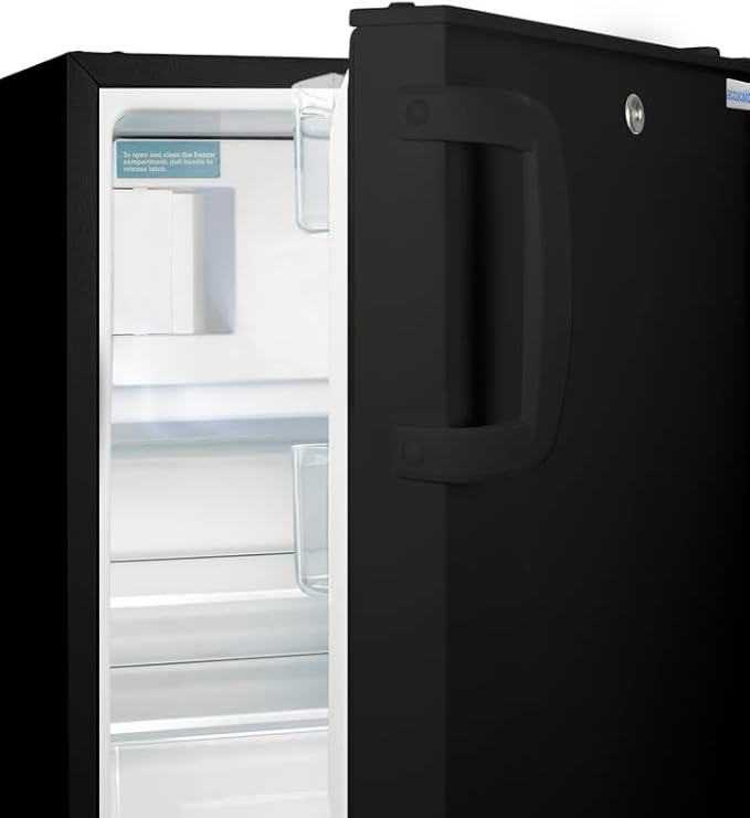 ACCUCOLD 20" Refrigerator - Freezer, Built-in, Undercounter, Breakroom, General Purpose, 2.68 cu.ft. Capacity, ADA Compliant, Black - ADA302BRFZLHD (Left Handed Door Swing)