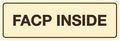 Signs ByLITA Standard FACP Inside Sign | Fire Safety Signage (Ivory/Dark Brown) - Medium 1 Pack