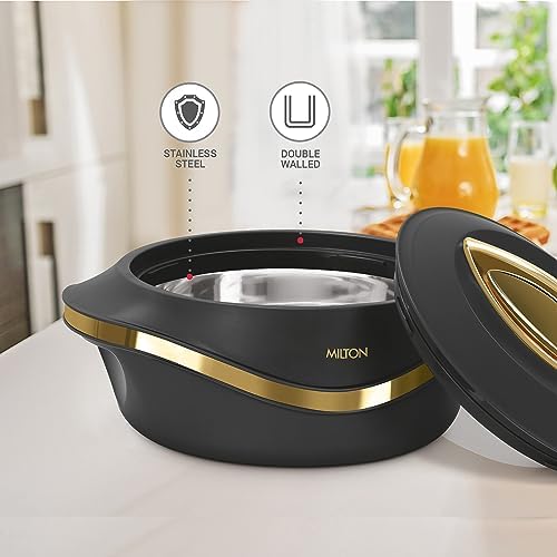 MILTON Insulated Casserole Dish with Lid 3 pc Set 2.1/1.5/1 qt. Hot Pot Food Warmer/Cooler –Thermal Soup/Salad Serving Bowl- Stainless Steel Hot Food Container–Best Gift Set for Moms –Holidays - Image 3