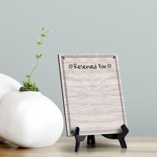 Reserved For 6x8 Dry Wipe Liquid Chalk Table Sign 6x8 Easy Installation | Restaurant & Bar | Perfect To Clearly Direct Customers & Advertise Specials | No Pen Included - Image 2