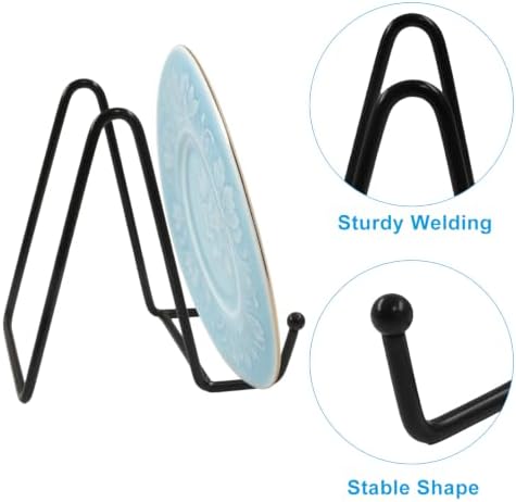 4.5 Inch Black Plate Stands, 2 Pcs, Metal Display Stand - Image 4