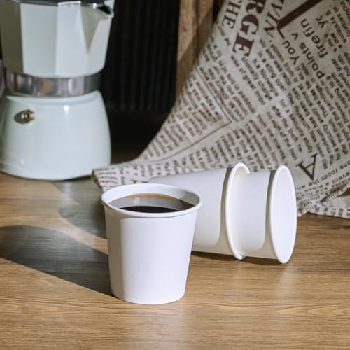 JOLLY CHEF Disposable Coffee Cups and Plates, Printed Paper Plates 8in 280 Count, 4 oz Small Paper Cups 300 Pack for Bathroom,Mouthwash and Daily Use - Image 5