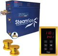 STEAMSPA 10.5kW Steam Sauna Generator Sentry Series 240V Steam Generator with Touch Screen, Steamhead, Built-in Steam Shower Auto Drain, ACU Quickstart Steam Bath Generator (Gold)