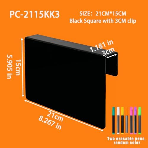 10PCS 3cm clip Black Acrylic Food Tags & Mini Chalk Boards - Erasable & Write-On for Party Buffet - Reusable Labels with Sign Holders, Clothing Display Stand, Name Cards for Table Setting - Image 2