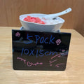 5PCS 15CM*11CM Mini Chalk Board & Attachable Basket Tags - Erasable & Write-On-for Vendor Booth Price Signs - Plastic Food Markers for Party Buffet, Sign Holders, Reusable Black Labels,Stand Supplies by Unknown