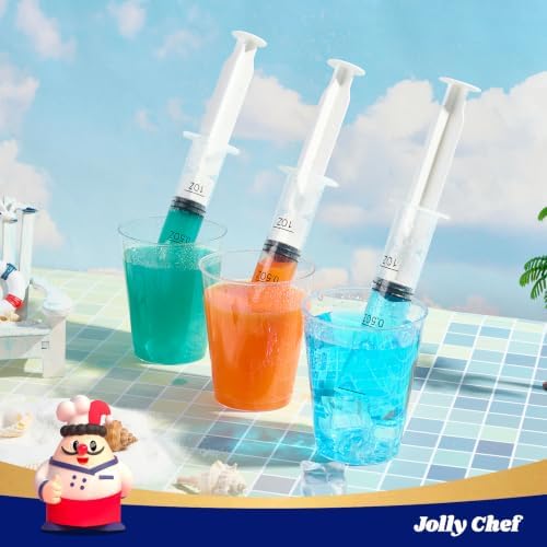 JOLLY CHEF 60 Pack Jelly Shot Syringes with Lid 1.5 oz Medium Container - Image 7