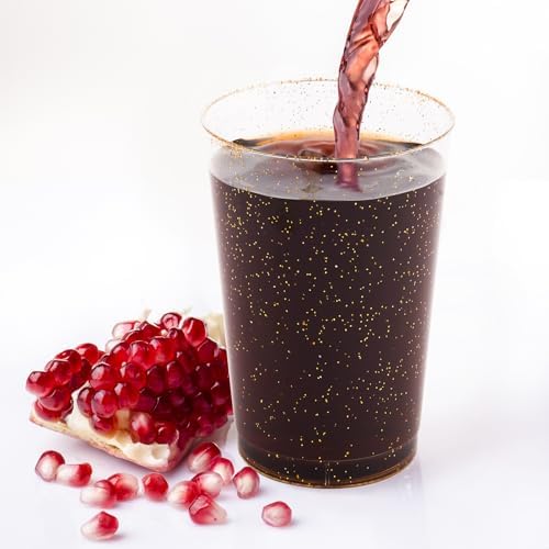 JOLLY CHEF 100 Pack 14 oz Gold Plastic Cups, Disposable Gold Glitter Cups - Image 5