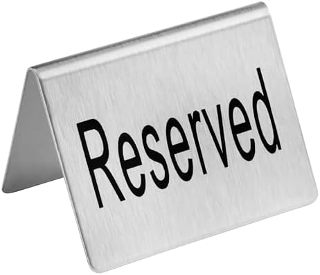 New Star Foodservice Stainless Steel Table Tent Sign, Silver, 2"x1.5", Set of 2 - Image 3