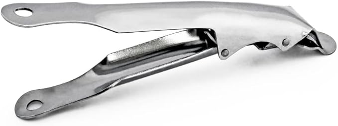 New Star Foodservice 50462 Shallow Pizza Tray Pan Gripper Holder, 8", Silver