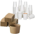JOLLY CHEF 500 Pack Kraft Sleeves for 10, 12, 16, 20 oz Coffee Cups, 1000 Pack Disposable Paper Coffee Cups 12 oz with Brown Sleeves by JOLLYCHEF